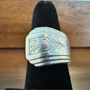Engraved Silverware Ring